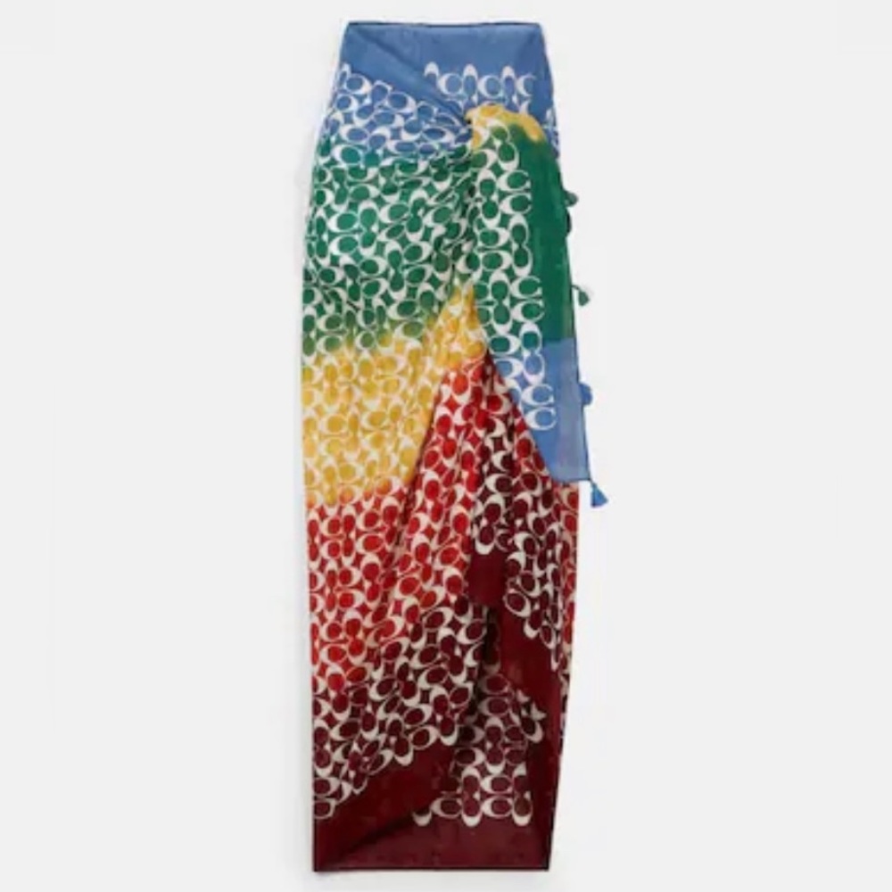 NWT COACH RAINBOW SARONG